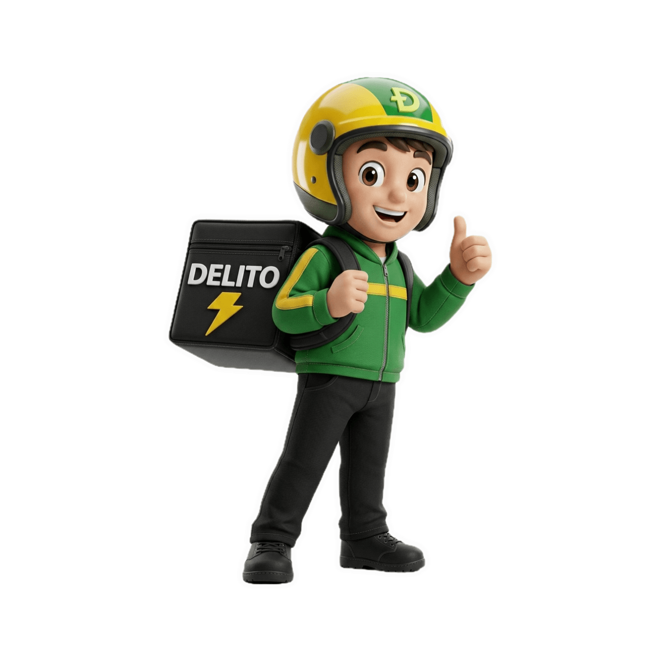 Delito delivery mascot